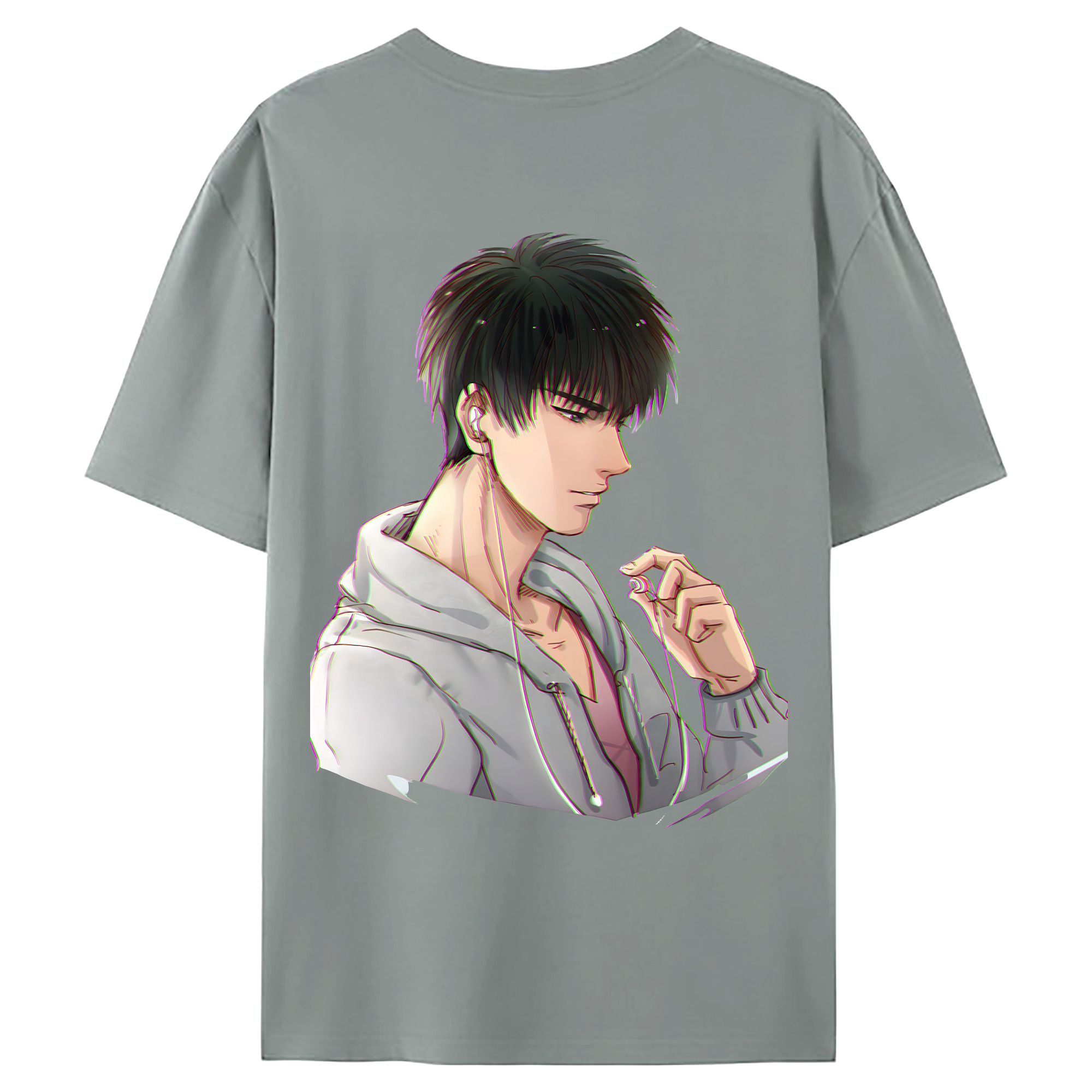 （画像用） SLAM DUNK／スラムダンク 綿100％ メンズ半袖Tシャツ（バックプリント） 通気性